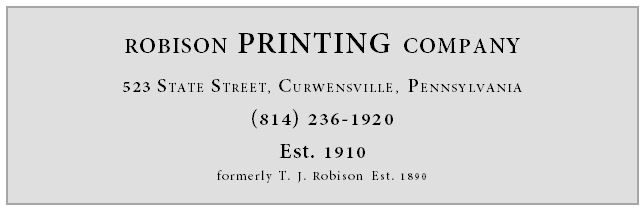 Curwensville Robison Printing